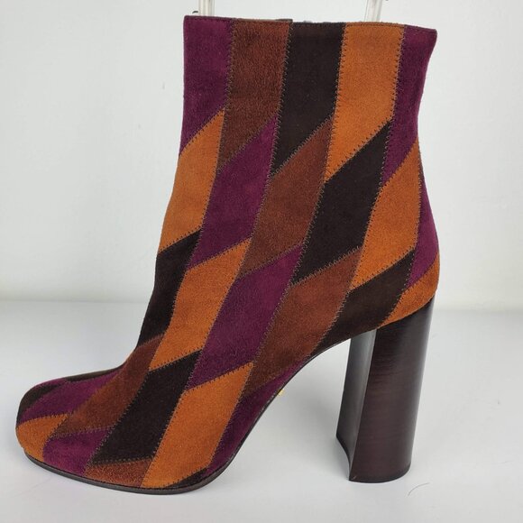 Prada Multicolor Geometric Ankle Boots - Picture 7 of 11